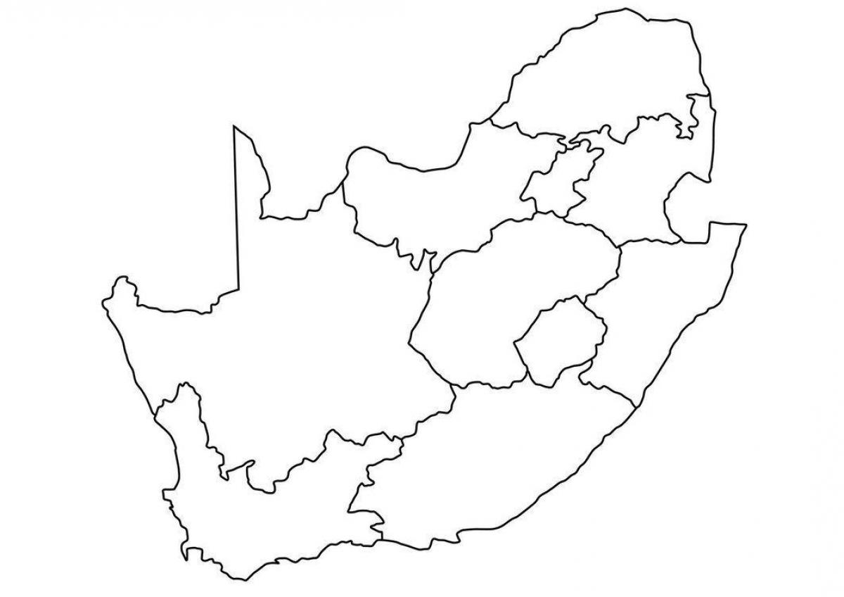 خريطة جنوب أفريقيا الفارغة