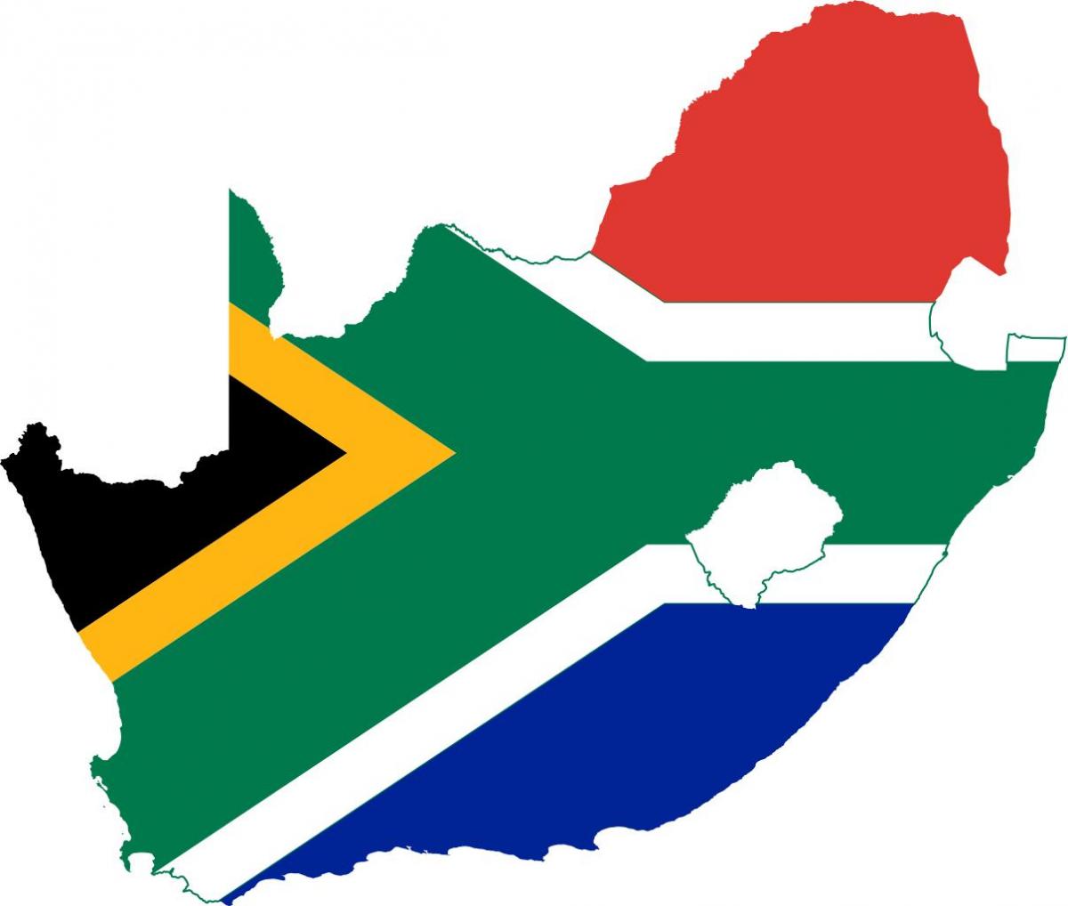 خريطة علم جنوب أفريقيا