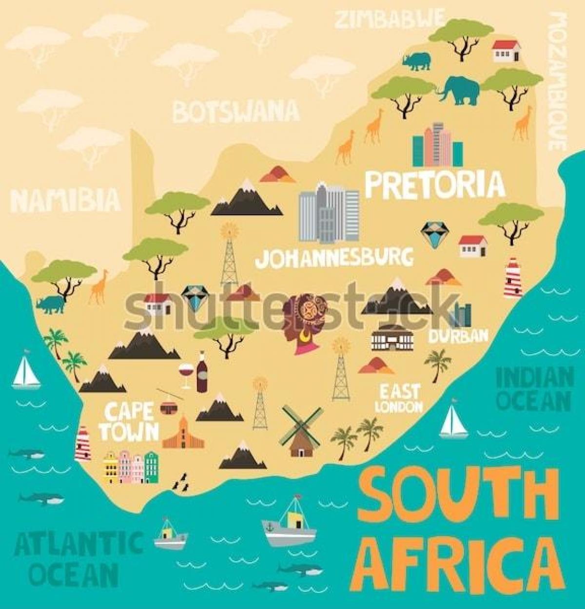 خريطة السفر في جنوب أفريقيا